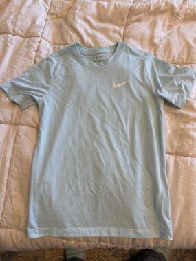 Nike Light Blue Tee with White Swoosh